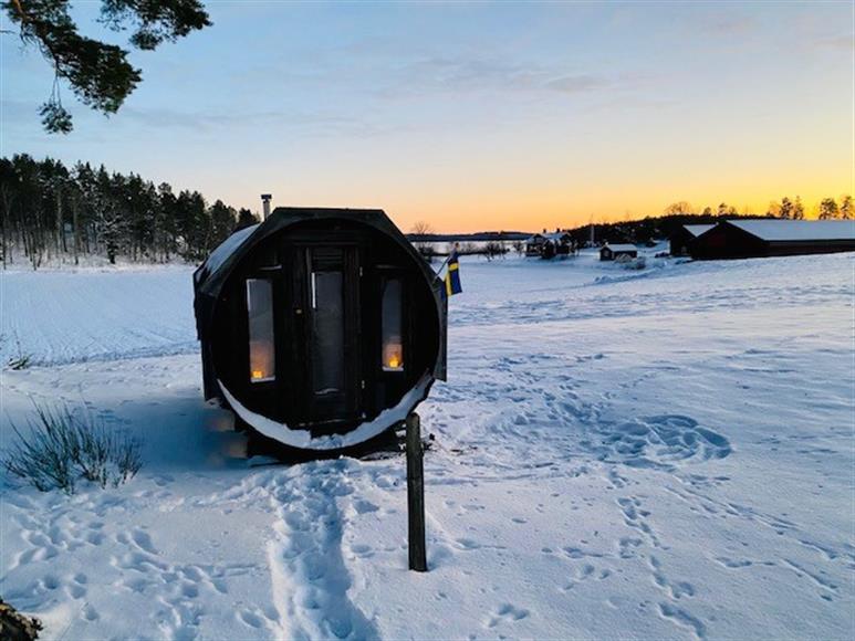 Bastubad på vintern.