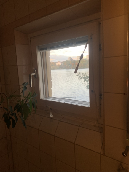 Sjöutsikt från toalettfönstret