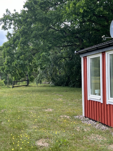 Stugans slder och väster sol