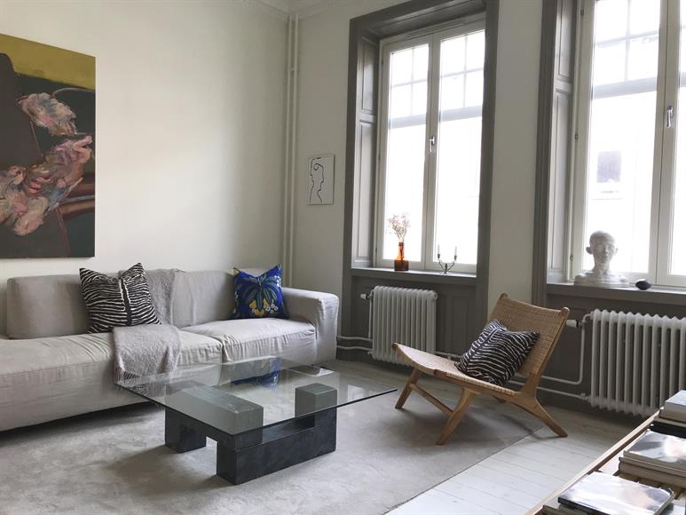 Living room area with TV