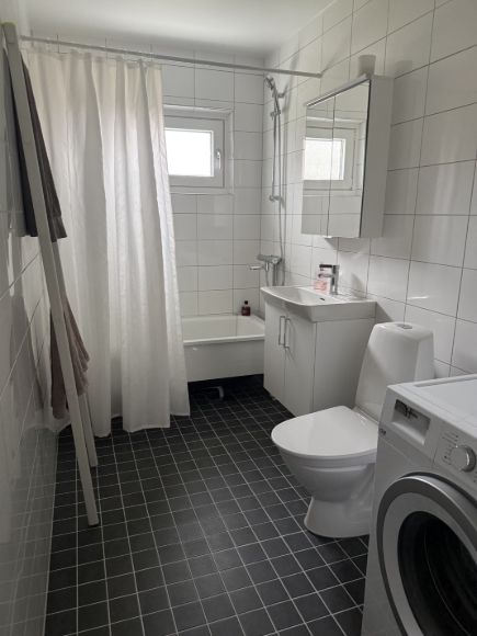 Nyrenoverat badrum vid föreningens stambyte 2024